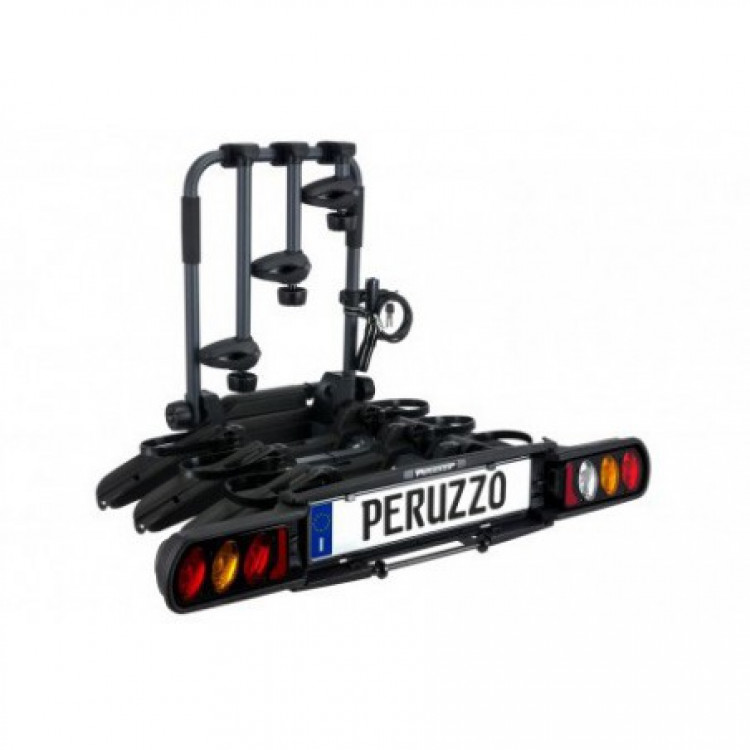 Nosič na auto pre 3 bicykle, Hák, Peruzzo COMO PURE INSTINCT sklápací čierny